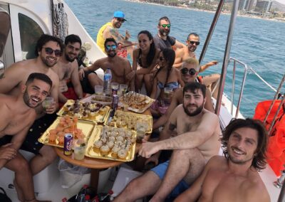 Birthday celebration on a boat in Benalmádena